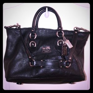 Coach Black Leather Hobo Bag